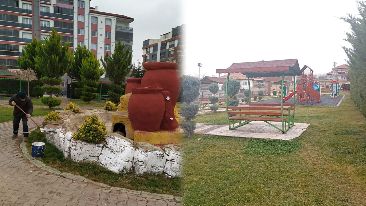 Yahşihan’da Parklar Baştan Sona Elden Geçiriliyor